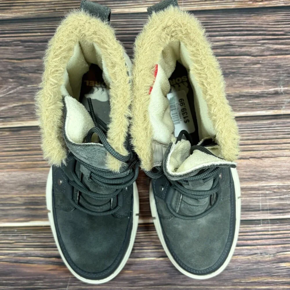 Sorel Women's Explorer II‎ Joan Waterproof Gray Suede Winter Boots Size 6